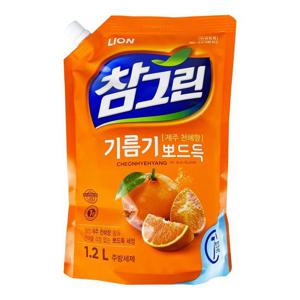 참그린 기름때 뽀드득 리필 제주 천혜향 1.2L - O