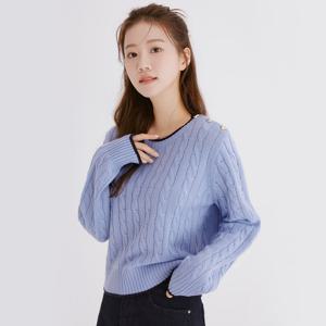 [로엠]케이블 하트금장 풀오버(2colors)_RMKAE23RTC