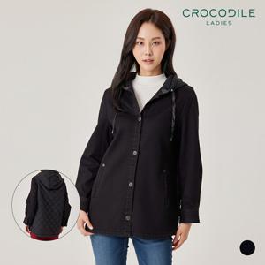 [크로커다일레이디] 후드데님패딩코트_CLBWCT115