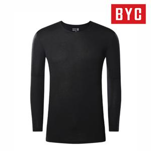 BYC 남성 보디히트 뉴베이직 긴팔티 검정