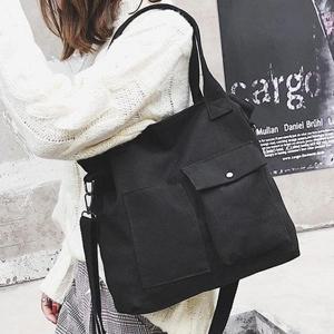 [라일리] Rly 여성 베이직 캐주얼 포켓 패브릭 크로스 백