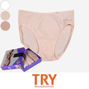 (트라이)60수 면스판 데일리 여성 삼각팬티 3매입