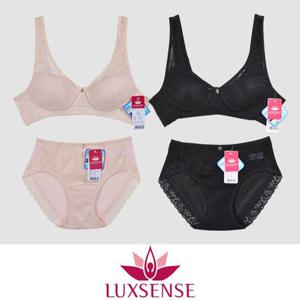 (럭센스)청량한 인견 풀컵 노와이어 B컵브라팬티 세트