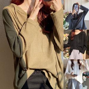 와플 패턴 후드 티셔츠 URD-108