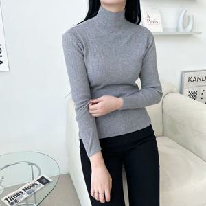 클로라 여자 골지 반목 니트 티셔츠 220945