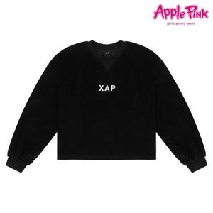 [애플핑크]XAP자수 벨벳 맨투맨 (APXPR701GSB)