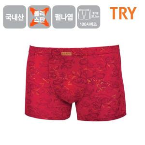 TRY 50데니아 남성 펄나염 폴리스판 드로즈팬티(레드)