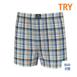 TRY 남성 사각팬티 50수 캐슬러로얄선염 박서팬티 1매
