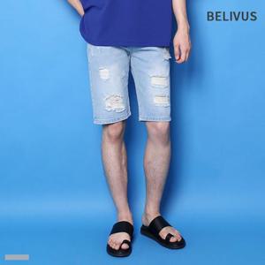 빌리버스 남자 청반바지 BJU018 연청 여름 데님 팬츠