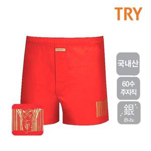 TRY 60수면 남성 박서팬티 호랑이팬티 남자속옷1매
