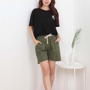 [리더스] 여성 4부 시원한 마소재 허리밴딩 데일리 숏팬츠