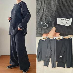 위쉬몰 RA 골지브룩라벨바지투피스(Q350H412) 빅사이즈
