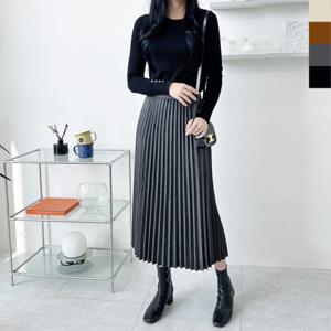 [179st.w]KYI SH8939 맥시 플리츠 주름 롱스커트