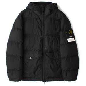 24FW 스톤 크링클랩스 후드 패딩 블랙 811540723 V0029