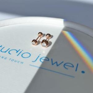 14k 동글 볼 큐빅 피어싱 3mm