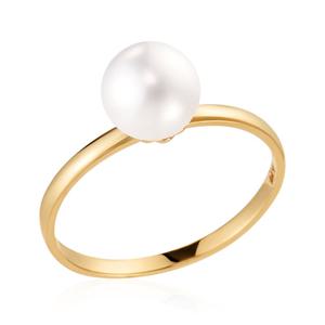 [비앤비골드] 14K 마가렛 6.5mm 해수 진주 반지 NPR7286