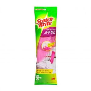 3M 황토숯 고리형 고무장갑 소/200mmX310mm (1개)