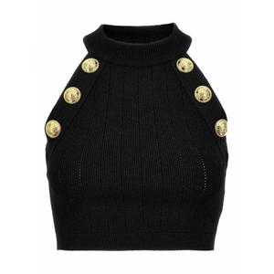 [BALMAIN] 라프리마 여성 탑 탱크 EF1AB390KB070PA 블랙 /8