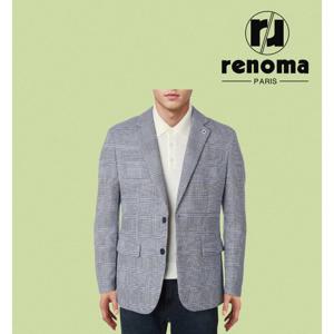[레노마캐주얼]SS 레노마 봄여름 글렌체크가 멋스러운 블루 스트레치 자켓 ROJMBJ51BDG
