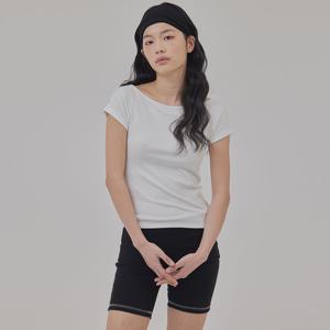 RAGLAN SLEEVED BOAT NECK TOP_T516TP100(WH)