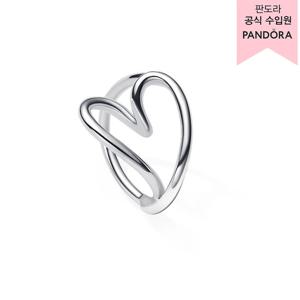 [판도라(주얼리)][백화점 보증서 제공] 오가니컬리 쉐입드 하트 링 193288C00