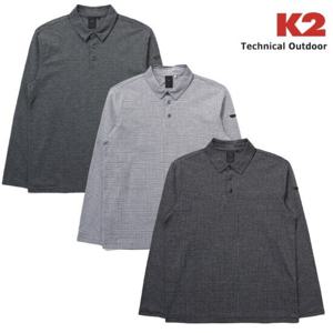 [K2] 남성 시그니처 자가드 긴팔 폴로 티셔츠 KMP23265