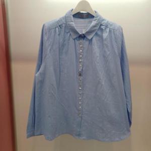 Latium HC06 팔뚝 품 넉넉한 봄 여름 언발 클래식 남방형 데일리 세로 셔츠블라우스 T2521bl02LB