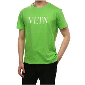 발렌티노 남성 VLTN 로고 티셔츠 그린 TV0MG10V3LE