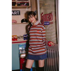 [랩][LAPxPEPERO]와펜 스트라이프티셔츠(AQ7GT860)