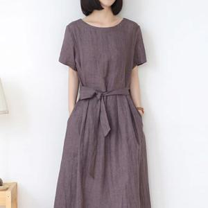 [블랙퀸] 로렌스 허리끈 시원소재 롱원피스 blk003379
