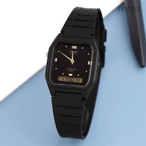 카시오 AW-48HE-1A 듀얼 학생 아나디지 캐쥬얼 남녀공용 우레탄