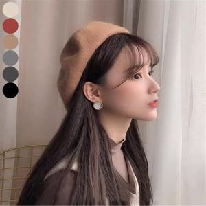 여성 겨울 베레모 울 혼방 화가모자 팔각모 찐빵모자