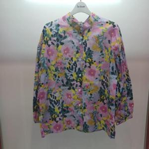 Latium HC06 봄느낌 차이나카라 팔뚝 품 편한 옆트임 왕꽃 남방형 셔츠블라우스 T2521bl10P