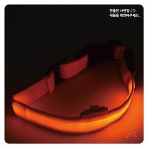 애견목줄옐로우 목줄 LED 옐로우 애견