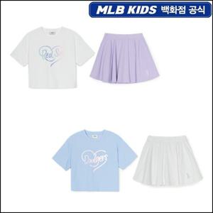MLB키즈 하트 스포티브 여아 티셔츠 세트 (7FS1H0153)