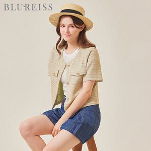 블렌딩 포켓 트위드 써머 자켓_BI5M1JK1021