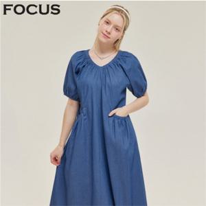 밴딩 퍼프 데님 원피스_VFI5M1OP3091