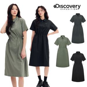 [디스커버리 DWOP94053 여성 프레시벤트 폴튼 경량 우븐 반집업 원피스