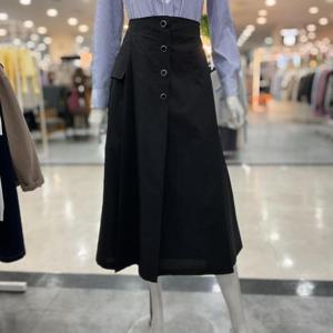 SOUP sh06 허리잘록 포버튼 플레어 롱 스커트 AB3SR36
