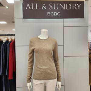 [BCBG] 올앤썬드리 봄25 울 블랜드 니트 탑 A5S1G972