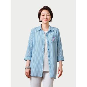[마담엘레강스]럭키 썸머 스트라이프 시어서커 앙상블 K252JK01+K252BL01