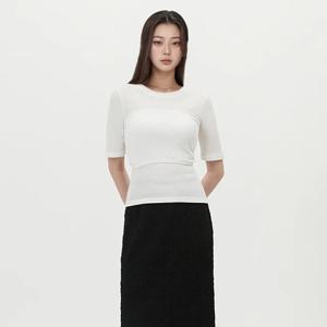 [랩]꼬임 뷔스티에 반팔티셔츠(AR2CT464)