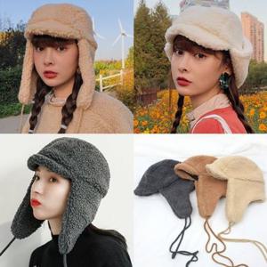 D1389-뽀글이 귀달이귀도리 캡모자