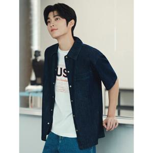 [폴햄]남성 데님 반팔 셔켓 PHF2WC1149