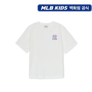 MLB키즈 썸머 모노그램 사각 아트웍 반팔티셔츠 (7ATSM035350WHS)