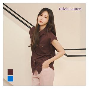 [올리비아로렌]셔츠카라 드랍 블라우스___VOCNS3M4331