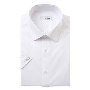 듀퐁셔츠 SE5MM12HS903SWH 반팔 여름용 일반핏 노포켓 화이트 솔리드 스트레치 반소매 스판 와이셔츠