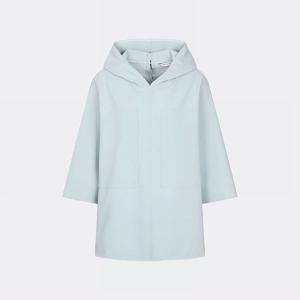 [캐리스노트]24년 봄 여름 데일리룩 후드 반팔 블라우스 블루 CN4MBL405-GB