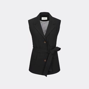 [캐리스노트]24년 봄 여름 데일리룩 쓰리 버튼 테일러드 베스트 블랙 CN4MVT301-GB