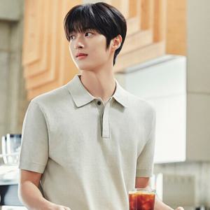 [폴햄]남성) 카라넥 투톤 반팔 니트 (PHF2ET1050)